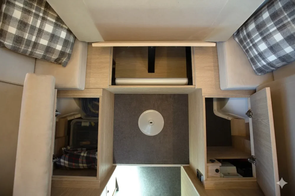 almacenamiento de la Autocaravana pequeña camper l2h2 off road todoterreno Fiat Ducato